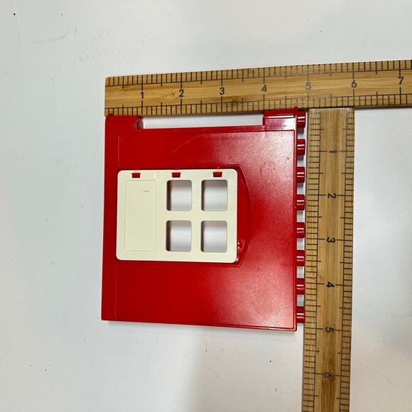 Duplo Lego Red White Hinged Door Wall 6 Loose Replacement Piece Brick - Picture 9 of 9